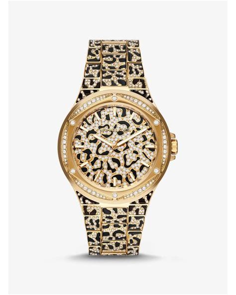 michael kors chronograph women's watch bc19-10-f001|Oversized Lennox Gold.